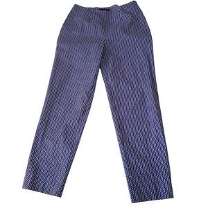 Piazza Sempione Womens Audrey Casual Trouser Pants Geometric Blue EU 42 Medium